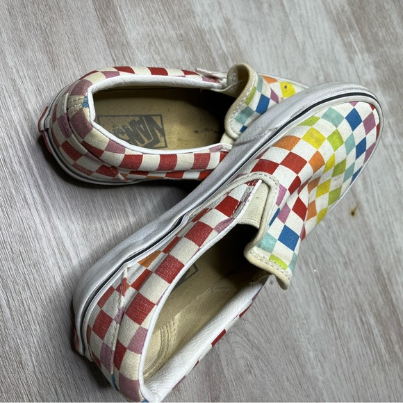 Vans , black & white plaid size 7, Rainbow size 6.5 - Picture 5 of 5